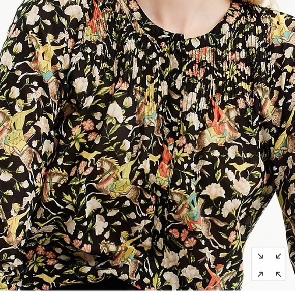 Drake’s for j crew horseback rider Popover top - Picture 3 of 6